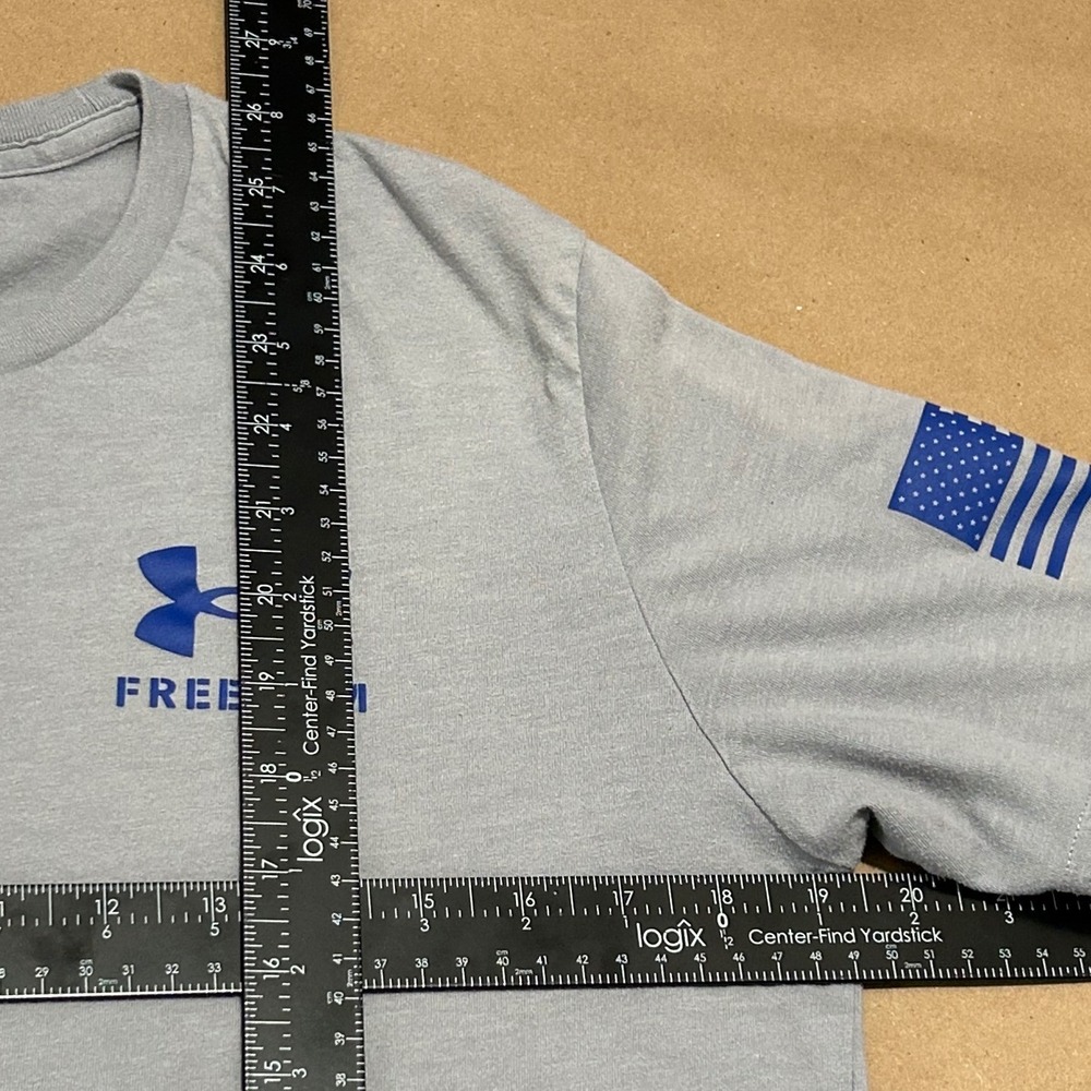 Under Armour Gray Freedom Graphic T-Shirt Mens Small - Picture 8 of 9